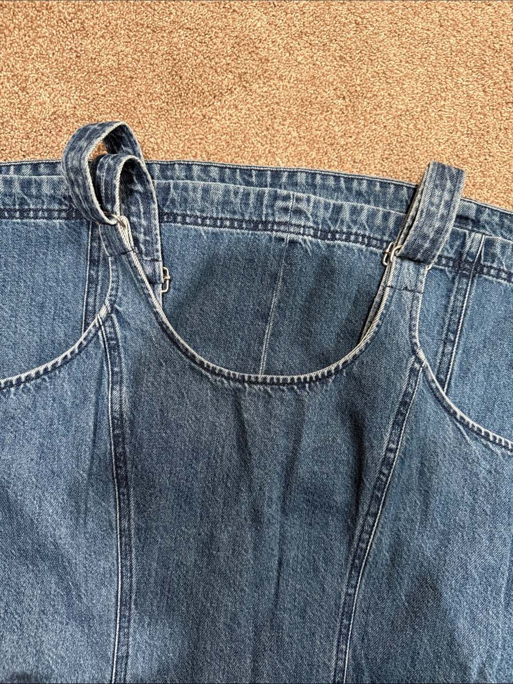 Madewell Denim Scoopneck Midi Dress in Canby Wash - Picture 6 of 7